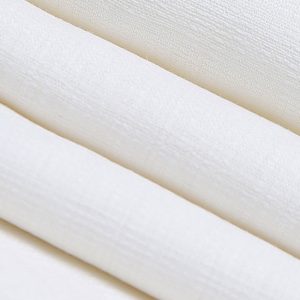White Textured Cotton Fabric